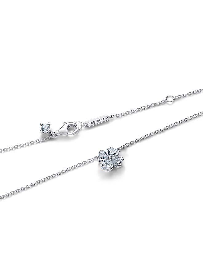 PANDORA Sparkling Lucky Clover Pendant Necklace - Image 3